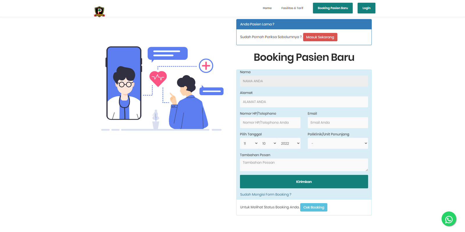 Bookinh Pasien Baru